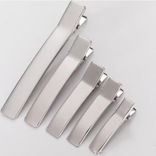 200pcs Double Fork Clip Hair Clips Barrette Hairpins for Bow Headwear DIY Jewelry Finding