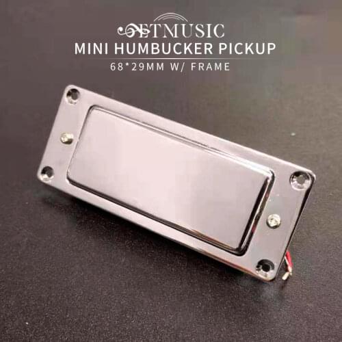 LP 6 String Mini Sealed Pickup Humbucker With Metal Pickup Ring Neck Chrome