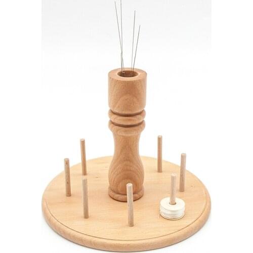 8-Axis Home Type Solid Wood Shelf Spool Storage Rack Sewing Thread Rack Spool Thread Organizer for Sewing Embroidery