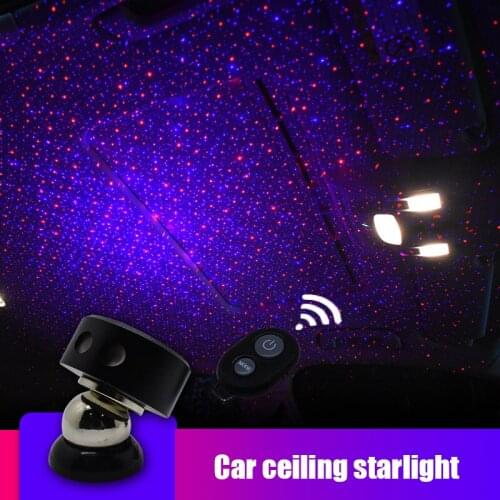 Car accessories interior atmosphere ligh laser armrest box starry sky ceiling light car interior projection lamp car ceiling