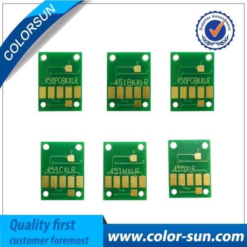 6 colors PGI 450 PGI-450 CLI-451 Auto Reset ARC chips for Canon PIXMA ip7240 MG5440 MG6340 MG7140 On High Quality
