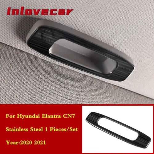 For Hyundai Elantra CN7 2020 2021 Stainless Steel Skylight Handle Cover Trim Sunroof Pull Button Sticker Car Styling Accessories