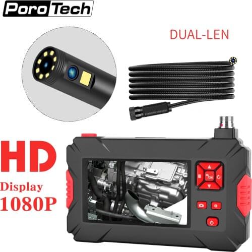 P30 Endoscope Camera 8MM Dual Lens HD1080P Snake Tube Rigid Cable IP68 Waterproof inspection Borescope easy to use