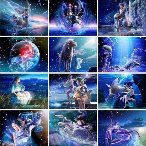 Evershine 5D DIY Diamond Painting Constellation Full Square Rhinestone Mosaic Diamond Embroidery Cross Stitch Kit Home Decor
