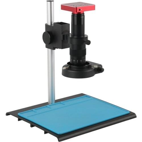 FHD 37MP 1080P Industrial Electronic Digital Video Microscope Camera 300X 180X C mount Lens 56 LED Light For Phone PCB Repair