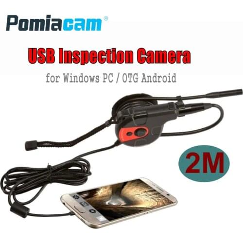 Mini USB Roll Endoscope Borescope Inspection Camera 88AC Dia 5.5mm 2M cable OTG Android Endoscope Pipe Tube Inspection Camera