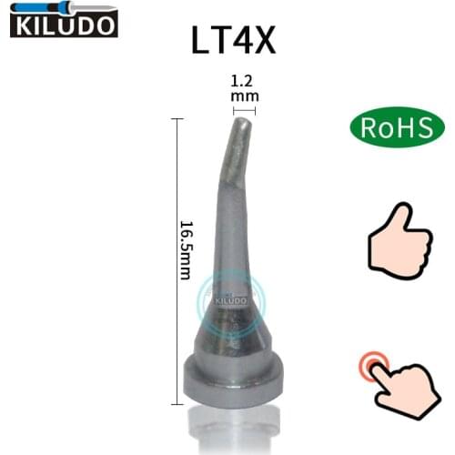 Kiludo 5pcs LT4X 1.2mm Chisel Tips Bent for WSD81/WD1000 Solder Station WSP80/WP80
