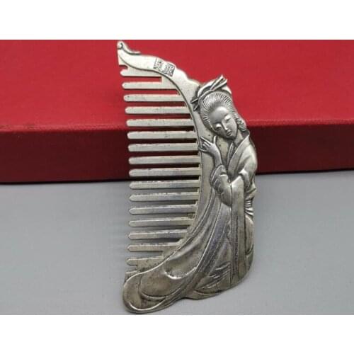 China White copper archaize comb crafts statue
