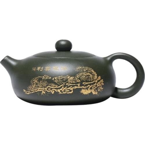 NLSLASI Chinese Yixing teapot purple clay filter xishi teapots beauty kettle Raw ore green clay Handmade Tea set authentic 200ml