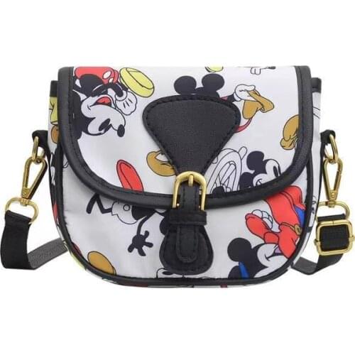 Disney Mickey Mouse Fashion Handbag Diagonal Bag Saddle Bag Large Capacity One-shoulder Messenger Bag Gift