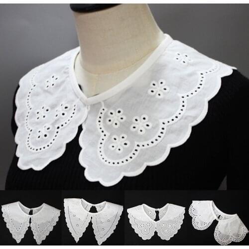 High Quality White Shawl Doll Fake Collar Female Shirt False Collar Ladies Detachable Half Shirt Lapel Blouse Shawl Wrap Decor