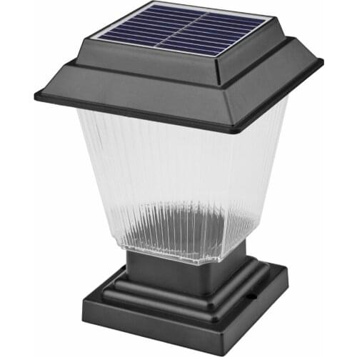 Column Head Lamp Gray Black Modern Landscape Lighting Outdoor Waterproof IP65 Solar Home Garden Villa Courtyard Post Lamp