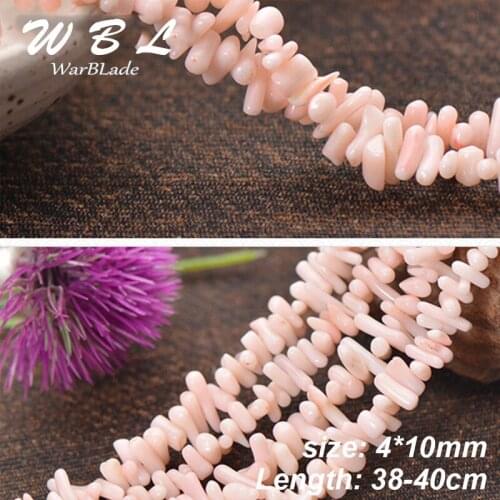 WarBLade Natural Stone Red Coral Chips Beads Synthesis Black Pink Coral Chips Beads For Jewelry Making DIY Bracelet 4*10mm