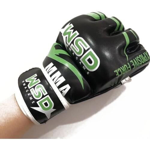Half Finger MMA Gloves for Men PU Boxing Karate Muay Thai Free Fight Sanda Muay Thai Fighting Kick Boxing Training Equipment