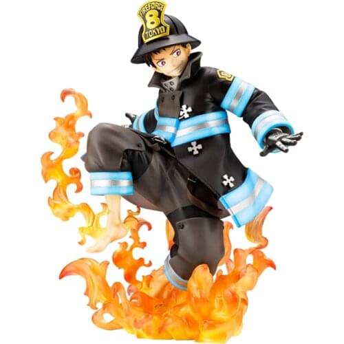 Pre-Sale Kotobukiya Scorching Fire Brigade Shinra Kusakabe Anime Figures Model Desktop Ornaments Collectibles Model Toys