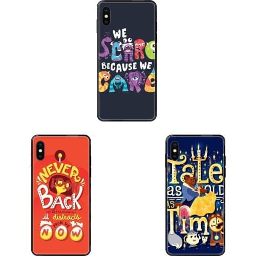 Clear Quotes Animation Studios Poster For Apple iPhone 11 12 Pro 5 5S SE 5C 6 6S 7 8 X XR XS Plus Max Luxury Quality Black Soft