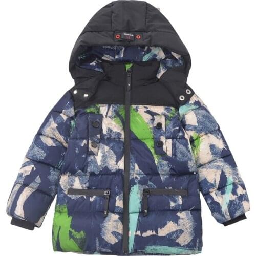 Boy winter down jacket coat thick warm fashion casual jacket outerwear childrens clothes boy jacket 3-8 yrs down jacket for boy