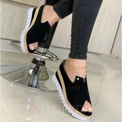 2021 Summer Women Slippers Casual Solid Color Female Platform Slippers Fashion Braided Straps Outdoor Lady Sandals