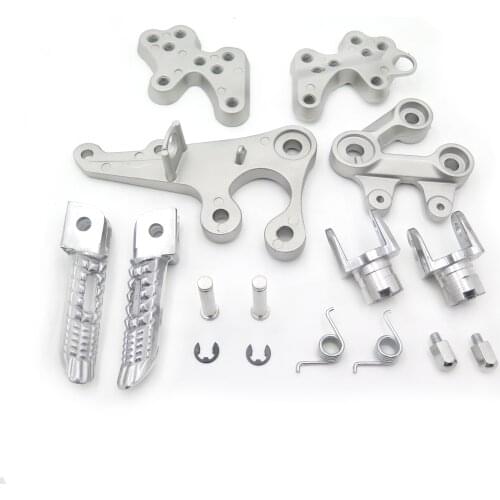 Aftermarket free shipping motorcycle parts Front Rider Foot Pegs Bracket fit For Suzuki GSXR1000 2005 2006 2007 2008 POLISH