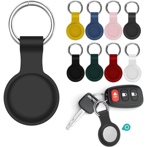 For Apple Airtags Silicone Case Protective Cover for Airtag Case Locator Tracker Anti-lost Device Keychain Protection Sleeve