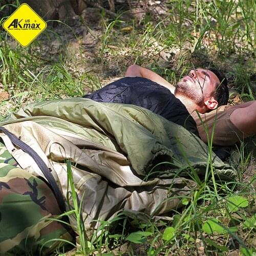 Akmax Military Modular Sleeping Bag Camping Winter Thermal Adult Fleabag Nature Hike Army Outdoor Camp 4 Pieces Sleeping Sack