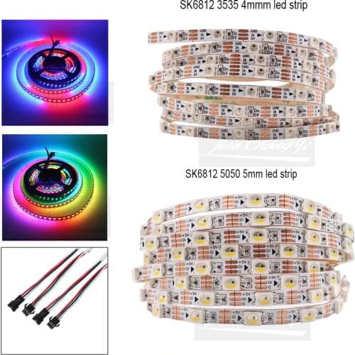 SK6812 3535 Leds/4mm width 5050 leds/5mm with SMD RGB Addressable led pixel strip RGBW RGBWW 60LED/m DC5V