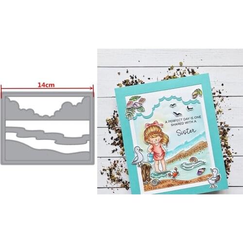 Cloud Sea Frame Metal Cutting Dies Stencil For Scrapbooking Handmade Paper Cards Crafts Embossing Decoration New Die Cut