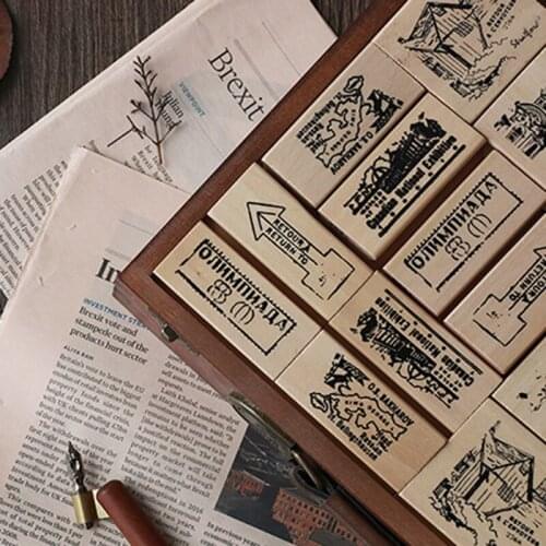 Vintage Travel Memory Map Arrow wood stamp DIY wooden rubber stamps for scrapbooking stationery scrapbooking standard stamp
