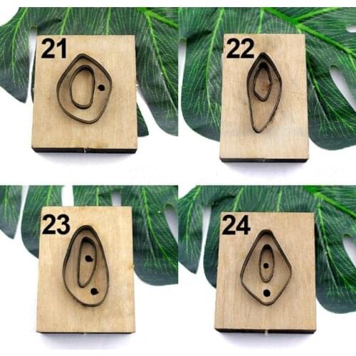 Japan Steel Blade Rule Die Cut Steel Punch Oval Earrings Cutting Mold Wood Dies for Leather Cutter for Leather Crafts