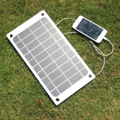 BUHESHUI 7.5w 5V Solar Panel Charger Green Portable Waterproof Design USB Port Outdoor Camping High efficiency Monocrystalline