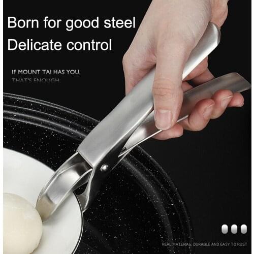 Anti-scalding Hot Dish Clip Stainless Steel Pot Pan Bowl Plate Gripper Clip Steamed Food Clip Anti-Scalding Kitchen Tool