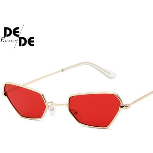 DesolDelos Sun Glasses Cat Eye Sunglasses Women Men Metal Small Frame Shade Female Eyewear Eyeglasses Color Lens UV400 2019 New