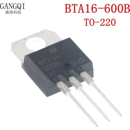 10pcs BTA16-600B TO-220 BTA16-600 TO220 16-600B BTA16 600V 16A TRIACS Snubberless Triac new