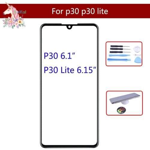 10pcs/lot For Huawei P30 ELE-L09 ELE-L29 P30 Lite Nova 4E Touch Screen Touch Panel Sensor Digitizer Front Glass Outer LCD Lens
