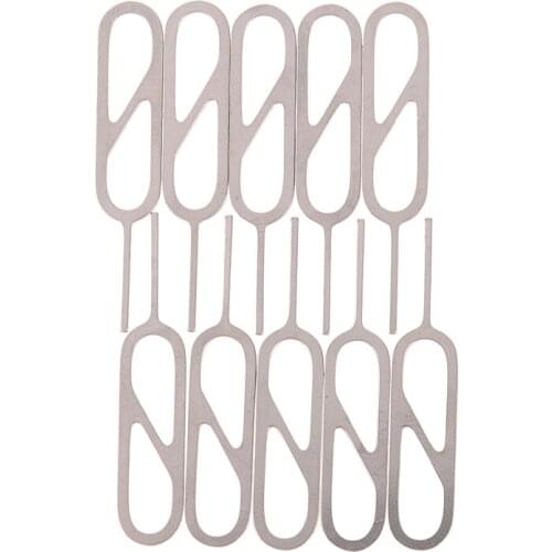 10pcs/lot Metal SIM Card Tray Removal Eject Pin Key Tool Needle For IPhone For Oppo For Vivo For Xiaomi
