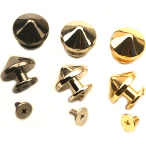 16mm Rivet Screw Bags Hardware Decorative Studs Button Nail Rivet Metal Buckles DIY Leather Craft