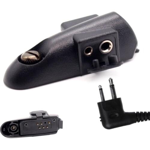 2Pin Jack 3.5mm/2.5mm Audio Earphone Adapter forMotorola GP328 GP340 PTX760 PRO5150 Ham Radio Walkie Talkie Headset Converter