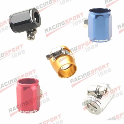 AN5 AN 5 Fuel Hose Line Clamp Finisher Adapter HEX-5 Aluminum Silver/RED/BLUE/BLACK/GOLDEN