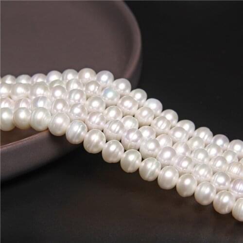 8-9mm 100% White Natural Freshwater Pearl Beads Loose Pearls For Handmade Bracelet Necklace Earrings Fashion Jewelry Supplies
