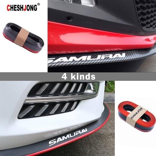 Car Protectors Front Bumper Lip Rubber Auto Protectors Exterior Mouldings Bumper Carbon Fiber Lip Strip 13 Multiple Choices