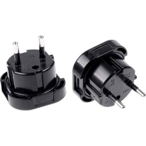 Black/ White Travel UK to EU Euro Plug AC Power Charger Adapter Converter Socket Black Power Plug Adaptor Connector