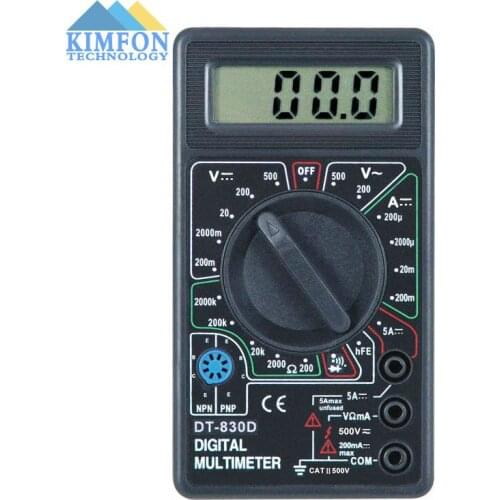 DHL Fedex 20pcs/lot AC/DC OHM Voltmeter w/ BUZZER DT830D Digital Multimeter