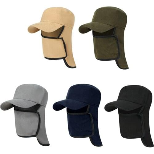 Flap Cap Machine Washable Portable Ear Mouth Face Mask Cover Hat Autumn Winter Headwear Outdoor Travel Fishing Hat Cold Weather