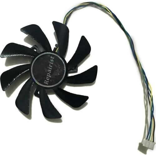 Repairist RX560 RX550 GPU VGA Cooler For Radeon PowerColor Red Dragon RX 550/560 Graphics Card Cooling System as Replacement