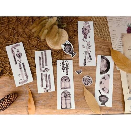 Vintage Craftsman Washi Tapes Bullet Journal Masking Tape Adhesive Tape DIY Scrapbooking Washi Stickers