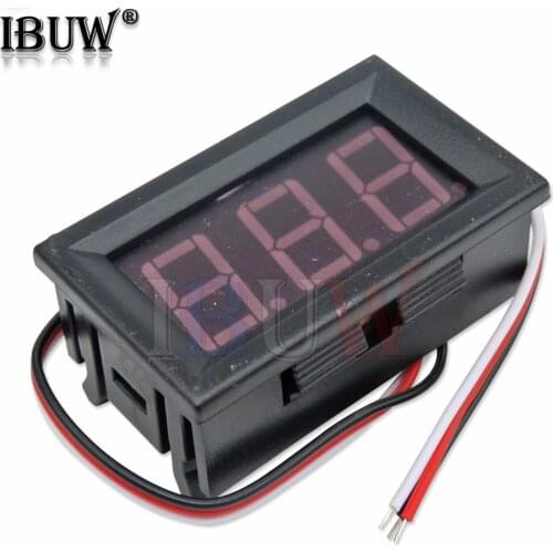 1PCS DIY Mini Voltmeter Tester Digital Voltage Test Battery DC 0-30V 3 Wires Red Green Blue for Auto Car LED Display Gauge