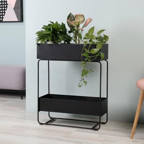 Nordic Simple Floating Window Flower Frame Wrought Iron Living Room Indoor Floor Flower Pot Shelf Balcony Fleshy Flower Rack She