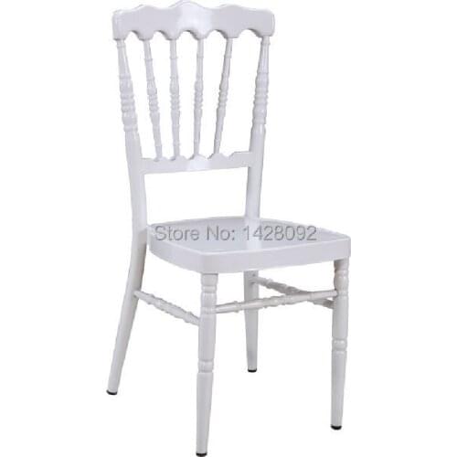 Wholesale quality strong white aluminum napoleon chair with removable cushion for wedding events party