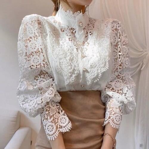 PlusSister Stand-up Collar Blouses