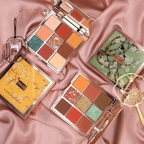 Super Beautiful Chinese Antiquity Style Eyeshadow Earth Color Nine-Color Eyeshadow Palette Beauty Makeup